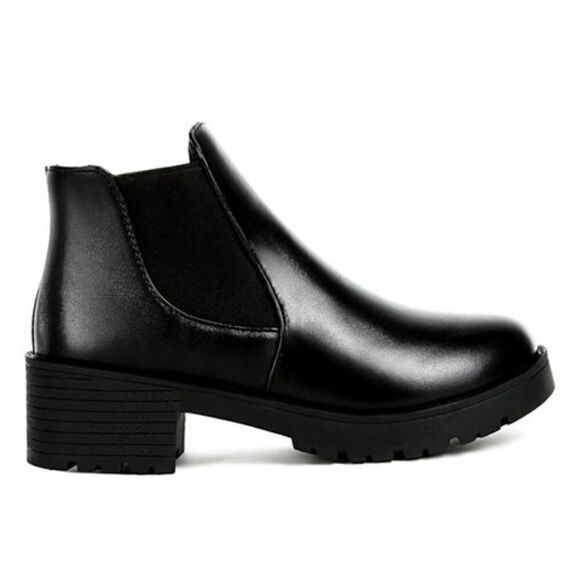 Lily Women’s Combat Boots sz 8 Ankle Lug Sole NEW # bag 8-A - Picture 3 of 11